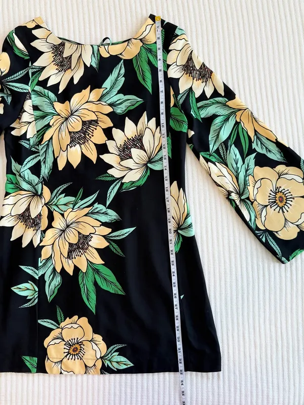 FARM Rio Long Bell Sleeve Mini Dress with Low Tie Back in Tropical Floral Print - Image 13