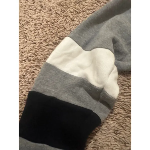 PINK Victoria's Secret Lace Up V Neck Sweatshirt XS Gray Athleisure‎ - Image 5