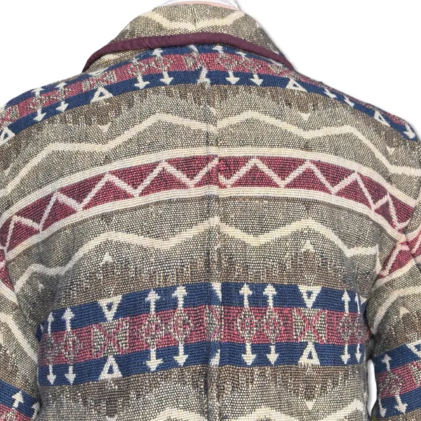 90s Southwestern Tapestry Jacket‎ Medium Cotton Cropped Boho Cowgirl Western - Image 5