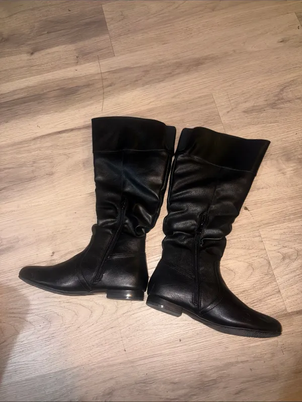 Dream Paris Black under the-Knee Slouchy Riding Boots size 8.5 - Image 3