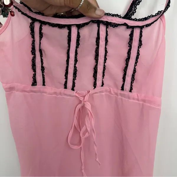 Vintage Y2K Pink Baby Doll Slip Gown Size Small Early 2000s - Image 6