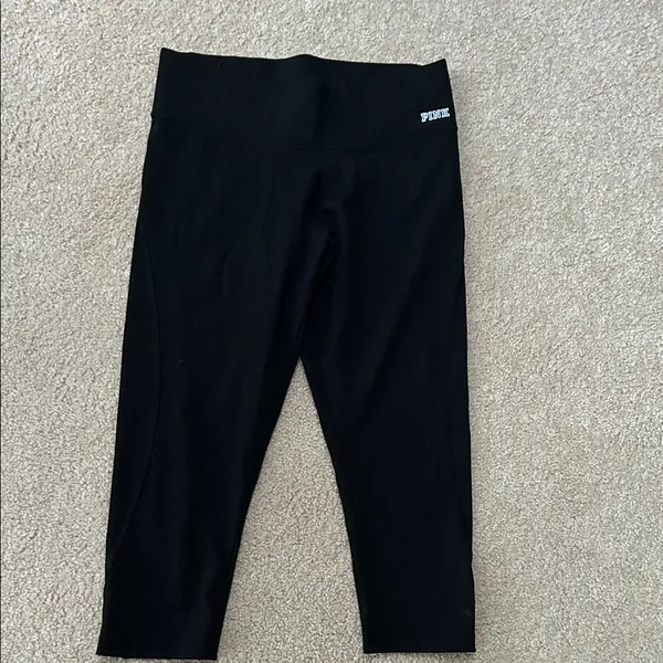 PINK Yoga Capri Leggings, Size Small Sold black - Image 3