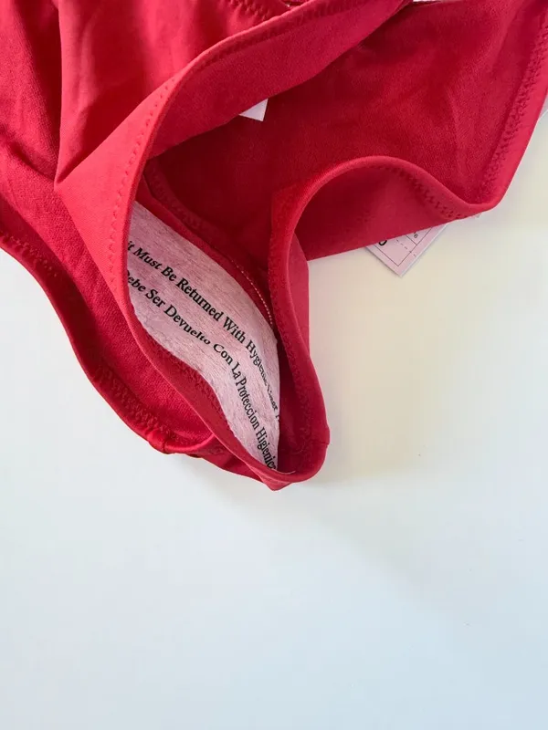 NWT Wild Fable Low Rise Extra High Leg Cheeky String Bikini Bottom Red XS 0-2 - Image 2