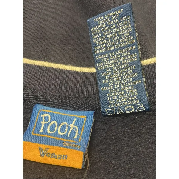 Pooh‎ Woman Tigger Flies A Kite Sweatshirt Graphic V-neck Size 26W/28W Blue Vtg - Image 7