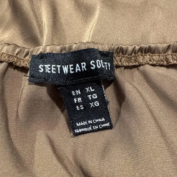 Y2K Brown Maxi Slip Dress 90s Prom Minimalist Neutral Indie Sleaze Silky Size XL - Image 2