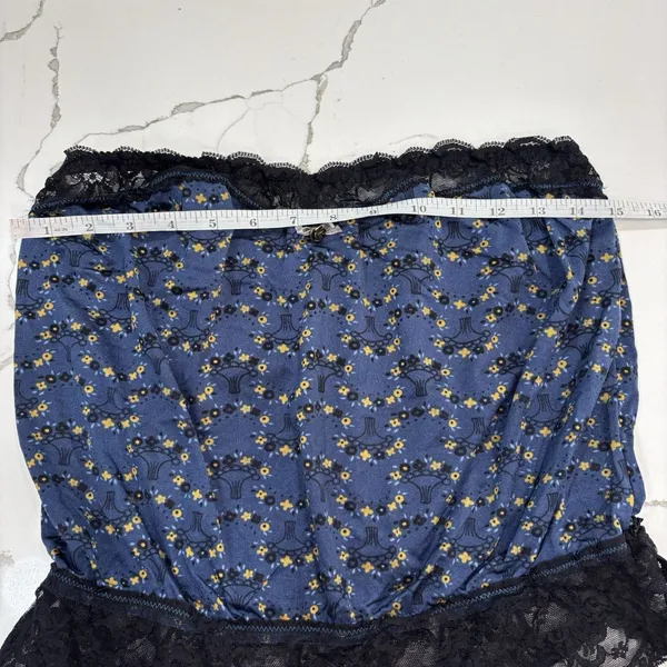 Intimately Free People Tube Top Womens Size Large Black Blue Lace Strapless Goth - Image 5