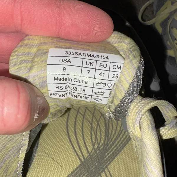 Vionic Gray and Yellow Casual Sneakers - Image 4
