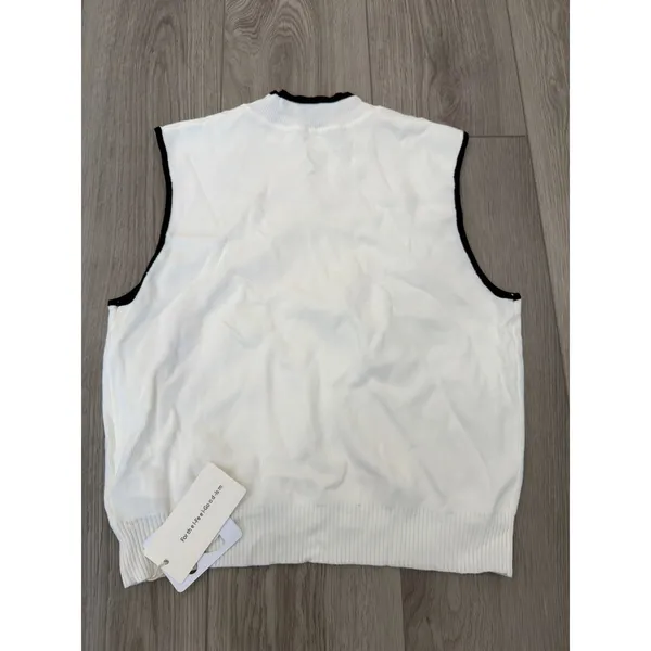 Commense Minimalist Mock Neck Casual Old Money Stretch Sleeveless Sweater NWT XL - Image 4