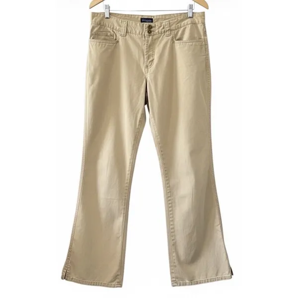 VTG Y2K Abercrombie‎ Women's 10R 25 Issue Wide Leg Flare Pants Khaki Minimalist - Image 10