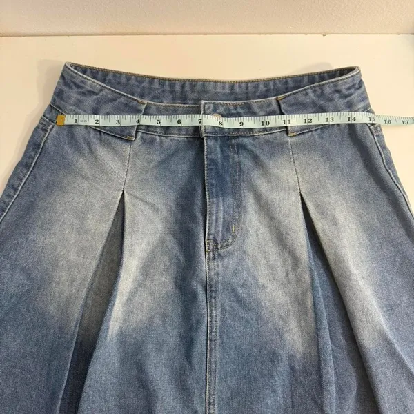 Airz blue denim pleated skirt - Image 5