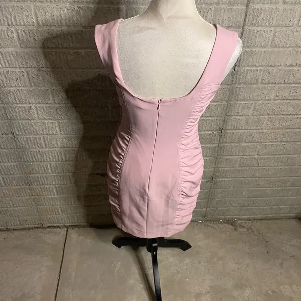 Guess Womens Pink Ruched Sleeveless Bodycon‎ Mini Dress Size 4 - Image 3