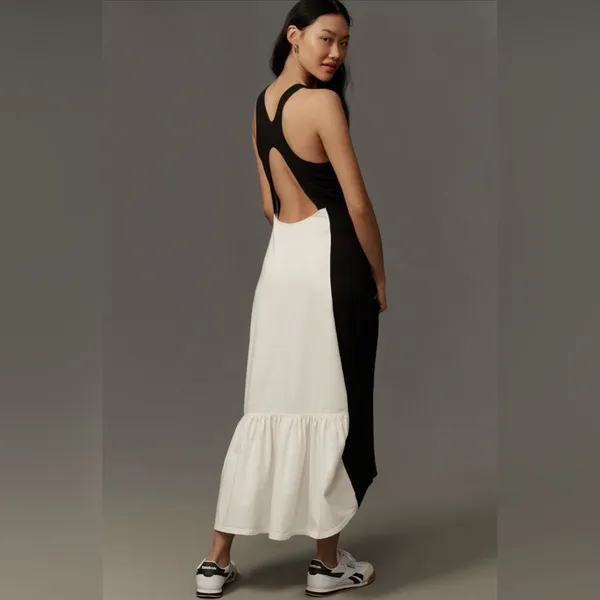 • Anthropologie • NWOT Daily Practice Colorblock Racer Midi Dress Medium - Image 2