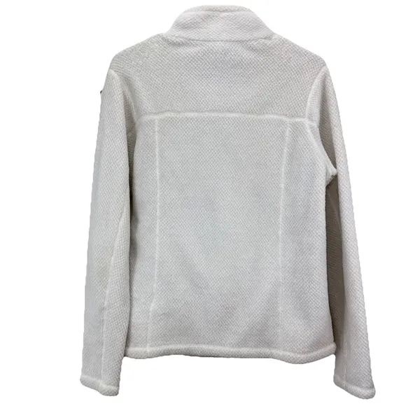 Patagonia Re Tool Ivory Cream Snap‎ Pullover Fleece Fuzzy Jacket Size MEDIUM - Image 7