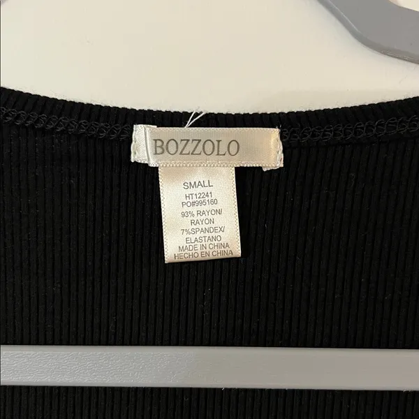 Bozzolo Black V-Neck Crop Top - Image 4