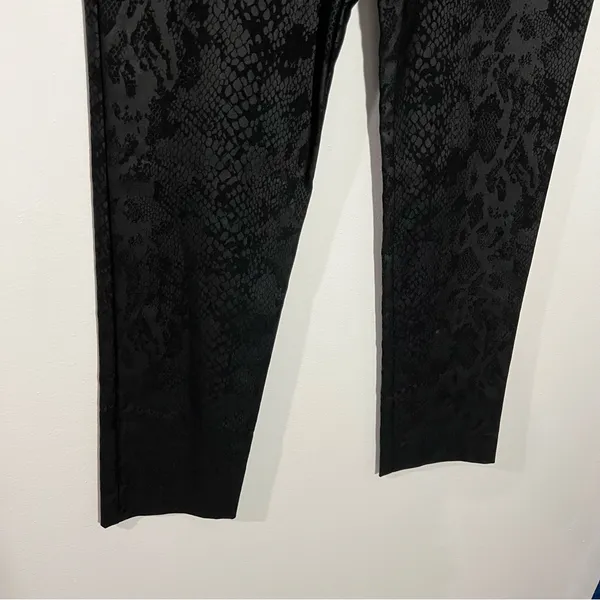 New Tina Stephens Black‎ Snake Print Pull On Pants Size 2 Dressy Casual Office - Image 9