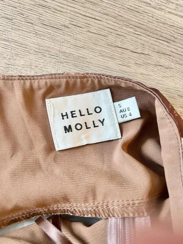 Hello Molly Gimme Whiplash Bustier Midi Dress Brown Party Cocktail Summer Size 4 - Image 12