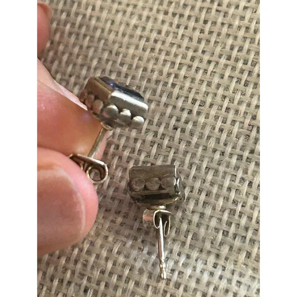 Lot a624 .25 inch length 925 sterling silver earrings stud - Image 6