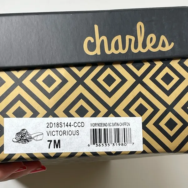 Charles by Charles David Victorious Sandals Women's Size 7M Ivory Floral Chiffon - Image 9