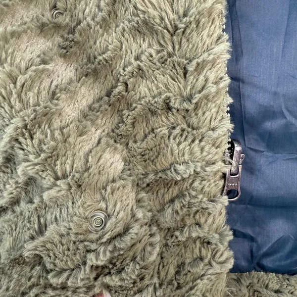 Patagonia Pelage Faux Fur Jacket‎ Cozy Warm Olive Green Coat Womens Size S - Image 7
