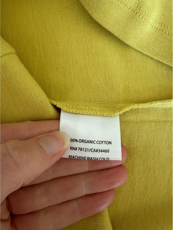 Eileen Fisher 100% Organic Cotton Tank Top Yellow Size XS Coastal Minimalist - Image 4