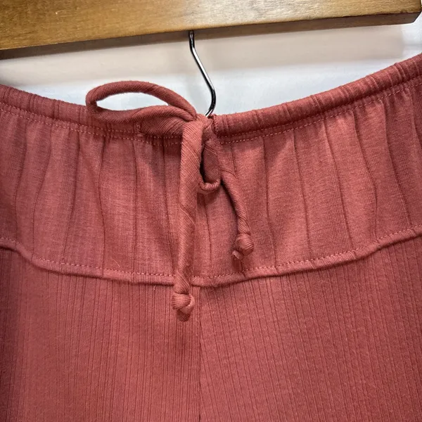 Free People Free-est Monica Shorts Cardigan Set Size M Brick Red Ribbed‎ Knit - Image 12