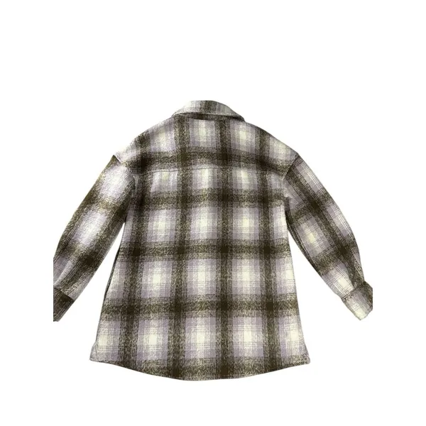 Bagatelle Collection Plaid‎ Shacket XS Brown Purple Button Up Cabincore Jacket - Image 10