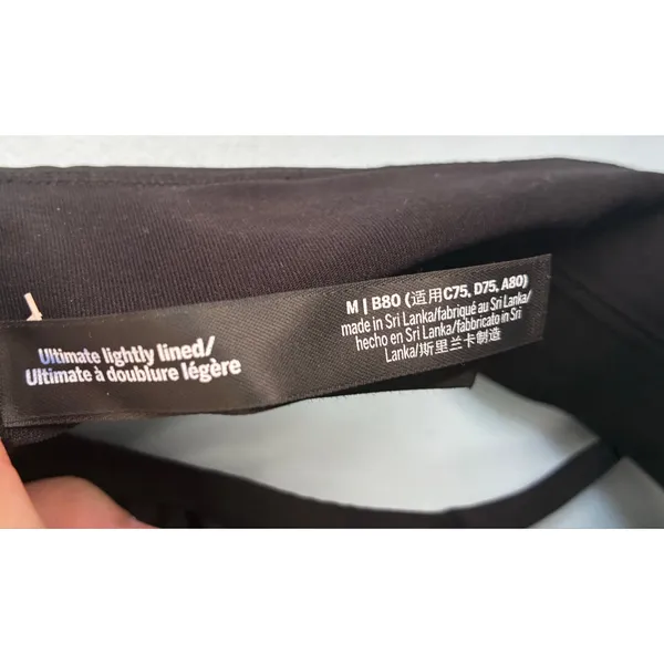 PINK Ultimate Lightly Lined Bra Medium Black NWOT - Image 5