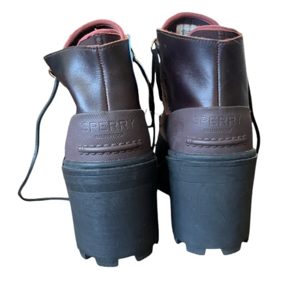 Sperry Pretty Tough Waterproof‎ High-Heeled Boots Rust 10 - Image 4