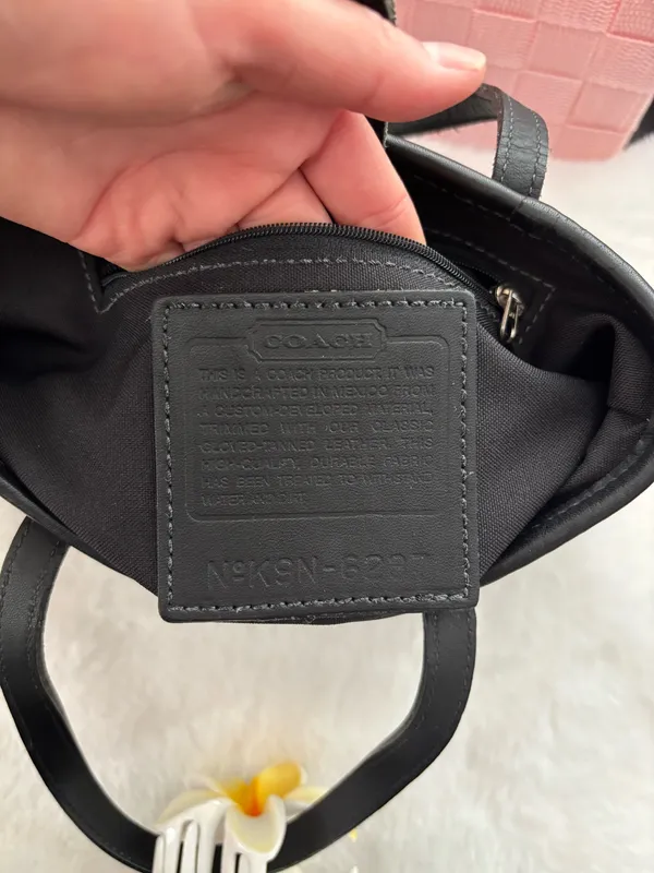Vintage Coach Black Mini Tote - Image 9