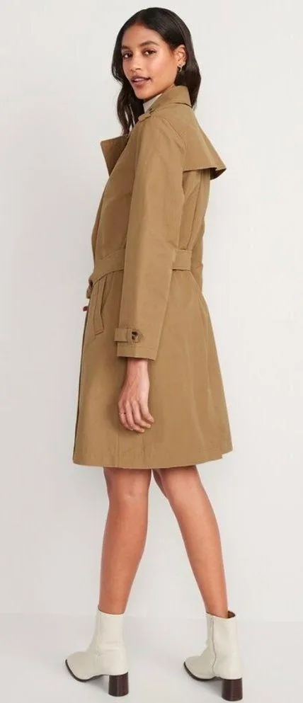 Old Navy NWT Water-Resistant Tie-Belt Trench Coat - Image 2
