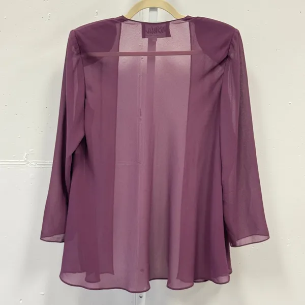 Ursula of‎ Switzerland Plum Purple 2 Piece Dress & Jacket Set Studded Tiered 10P - Image 6
