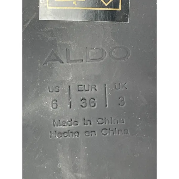 Aldo Karla Black Square Toe Thin Block Heels Dress Slingback Heels Sandals Sz 6 - Image 5
