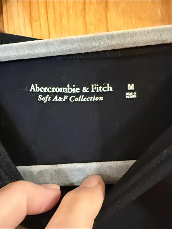 Abercrombie & Fitch black bodysuit unique shoulder cut-out size medium . - Image 2