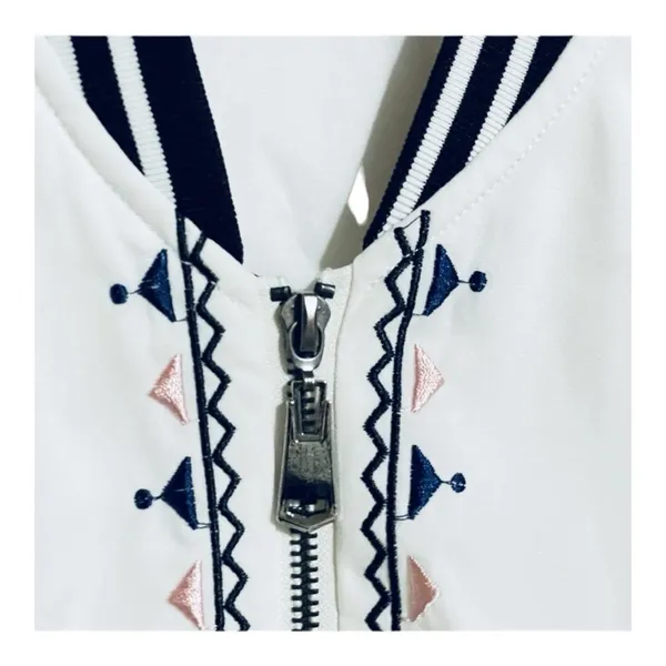 Gimmicks by BKE Embroidered Geometric Pattern Sleeve Bomber Jacket L - Image 8