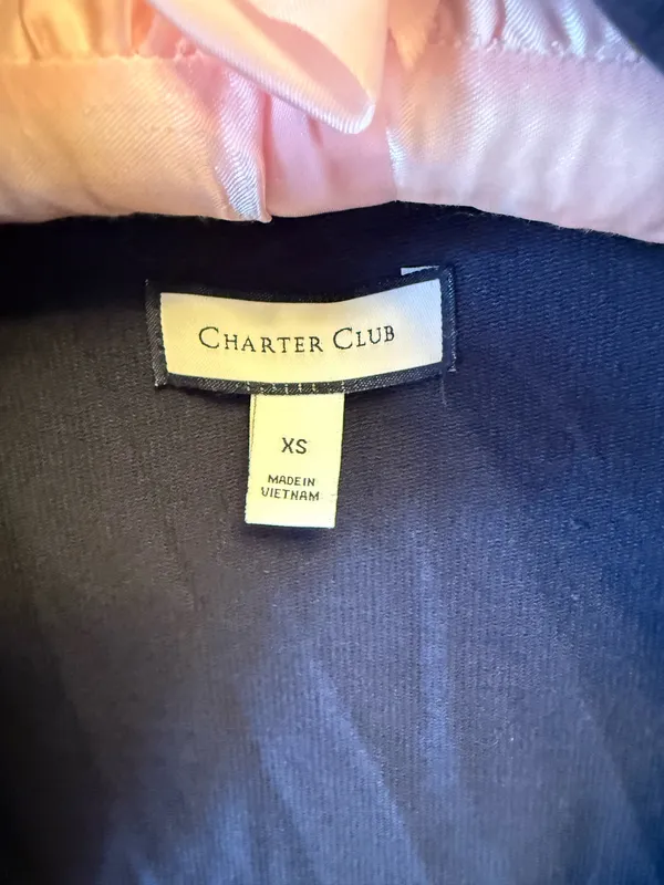 Charter Club Quilted Jacket in navy blue XS - Image 3