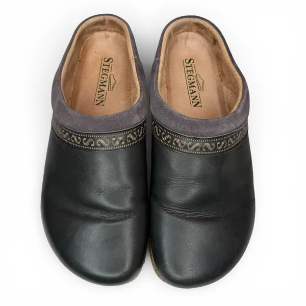 Stegmann Graz Womens Size 11 Shoes Leather Slip‎ On Comfort Clogs - Image 3