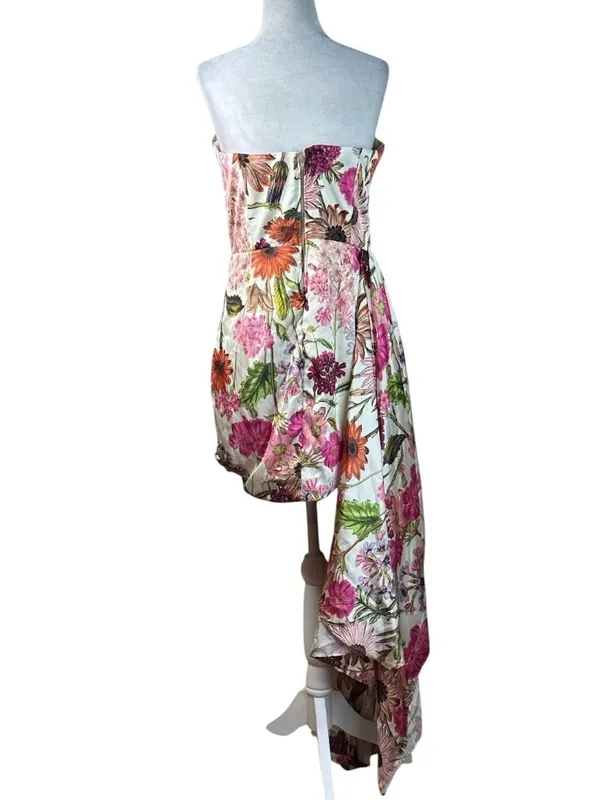 Katie May Chasing Dawn Gown in Pink Daisy Large Womens Mini Strapless - Image 6