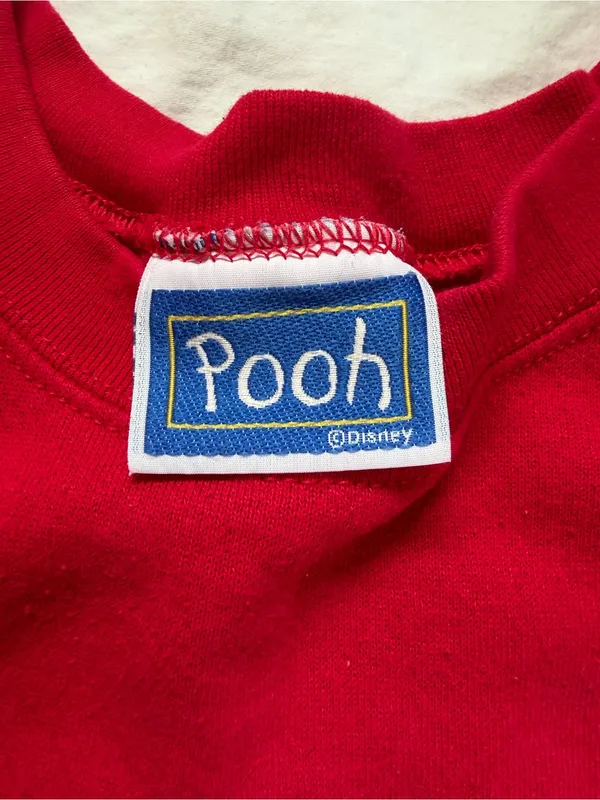 Vintage Disney Winnie the Pooh Embroidered Red Crewneck Sweatshirt‎ - Image 4