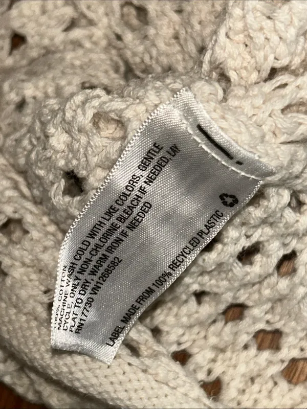 Wild Fable White Crochet Open-Knit Women's Sweater Womens Large - Image 8