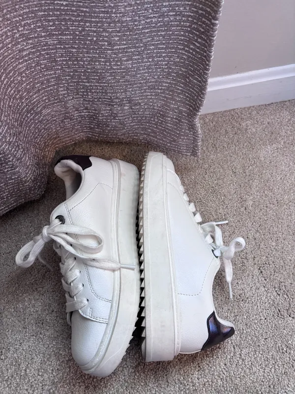 Steve Madden Platform Sneakers White - Image 3