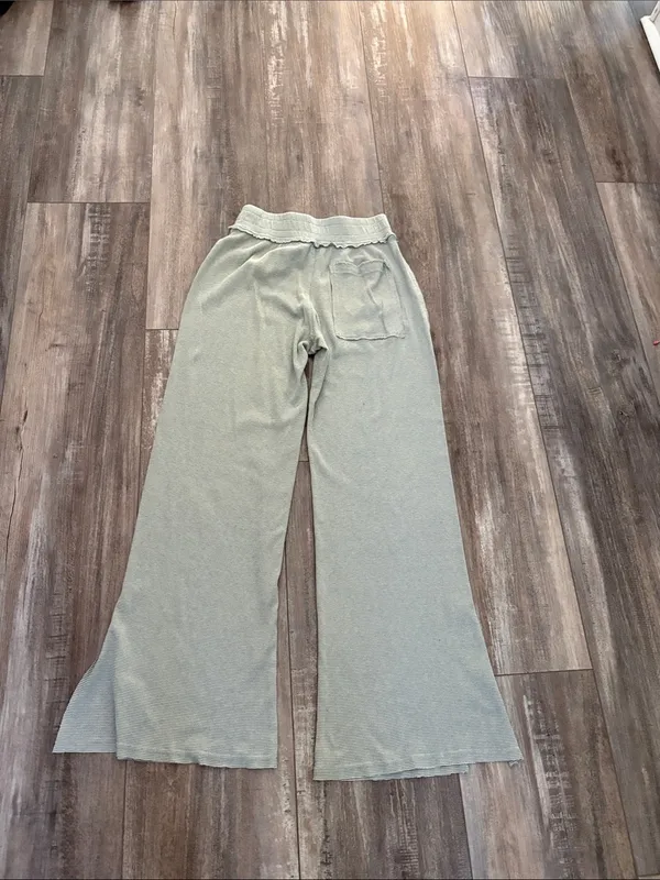 Free People Striped Slit Hem Lounge Sleep Pants XS - Image 4