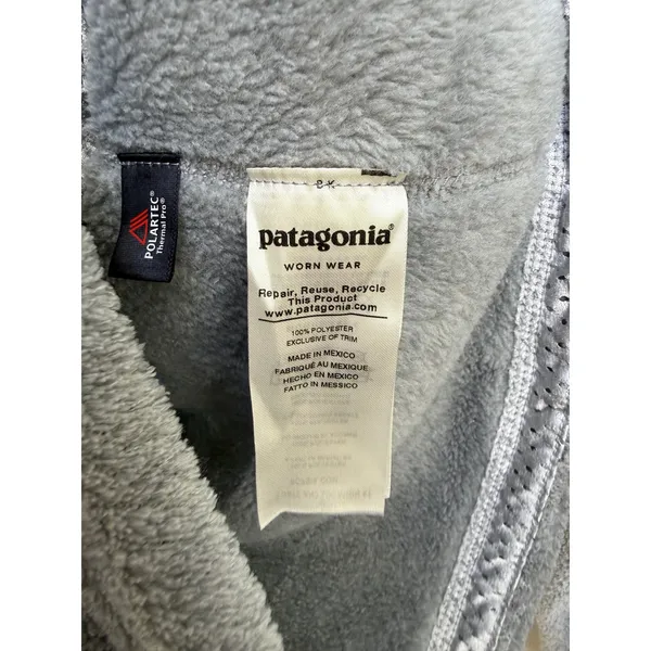 Patagonia Women's‎ Re-Tool Snap-T Fleece Pullover Gray /Coral Size Small - Image 4