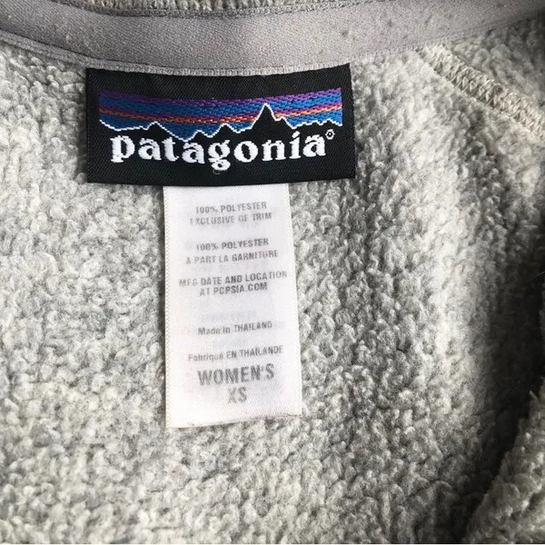 Patagonia Women's Better Sweater 1/4 Zip Fleece Gray Size XS - Image 10