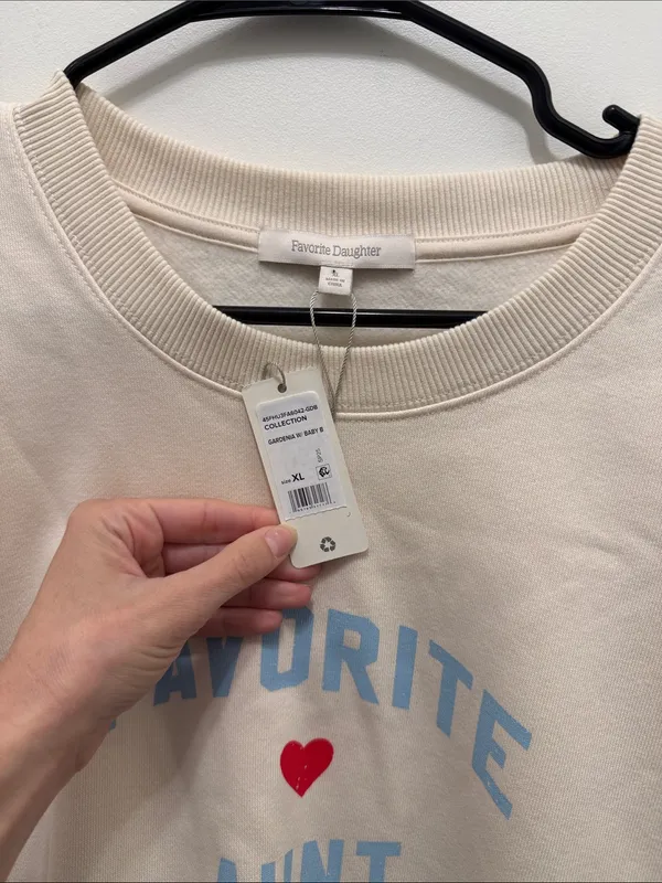 Favorite Daughter “Aunt” Heart Logo Sweatshirt NWT - Image 2