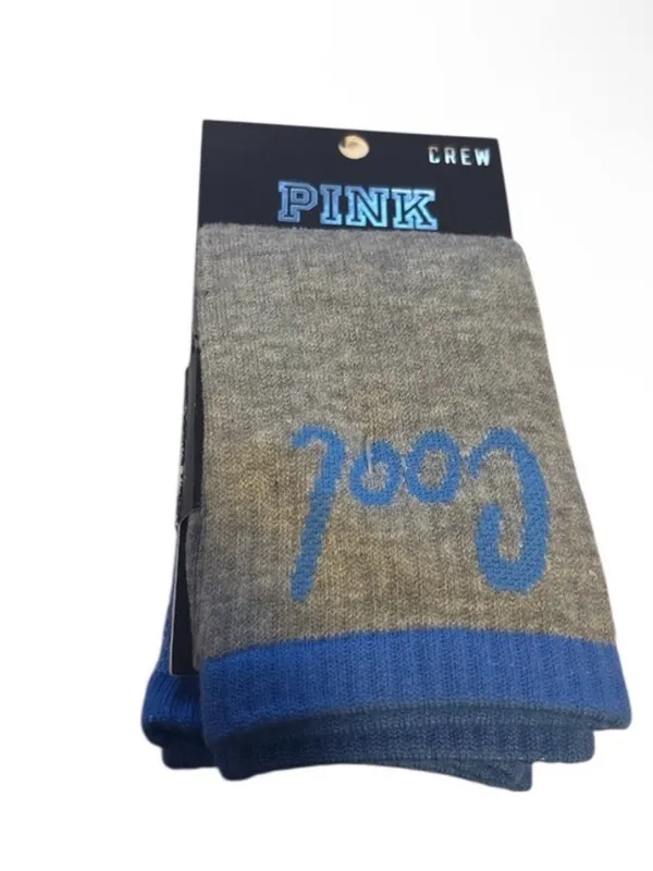 PINK‎ Victoria's Secret Blue Heather Crew Socks - Image 2