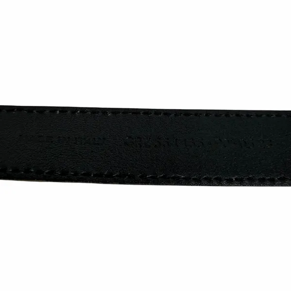 Saint Laurent Cassandre Logo Belt Square Buckle Leather Beige Size 90/36 - Image 13