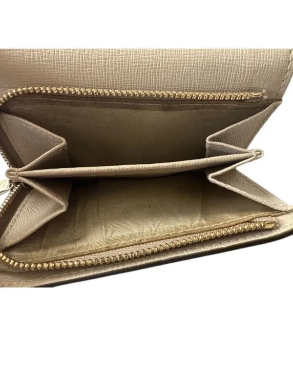 Furla Trifold Wallet Leather Bifold Wallet One Size Beige - Image 5