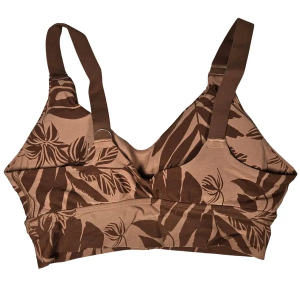 Aerie OFFLINE Tropical‎ Leaf Print Ballet Back Sports Bra Medium Support S NWT - Image 2