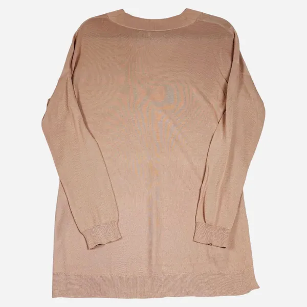 rag & bone V Neck Sweater Womens Small Rose Pink Viscose‎ High Low Split Hem - Image 2