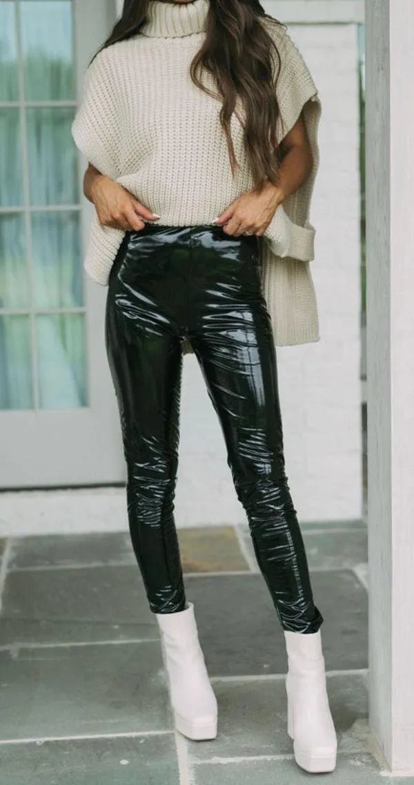 These Three Boutique Faux Leather Leggings - Image 2